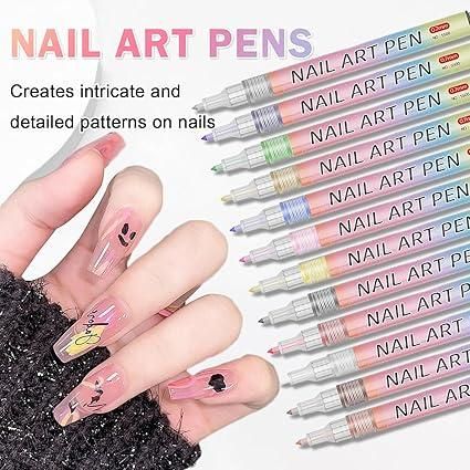 Nail Art Pens Set – 12 Colors